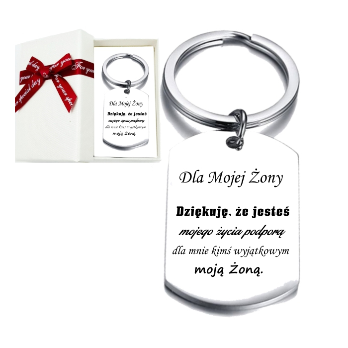 Upominek dla Żony Breloczek z Dedykacją